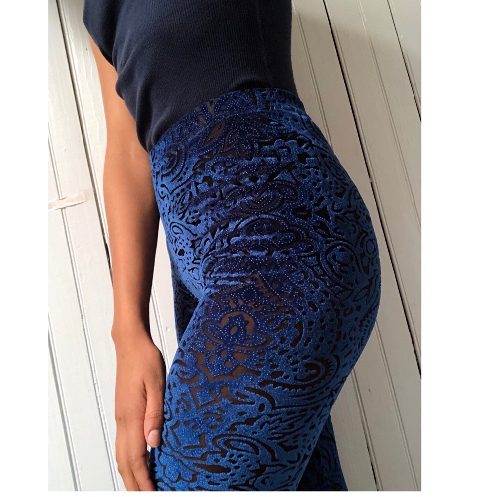 Sheer and Velvet Leggings